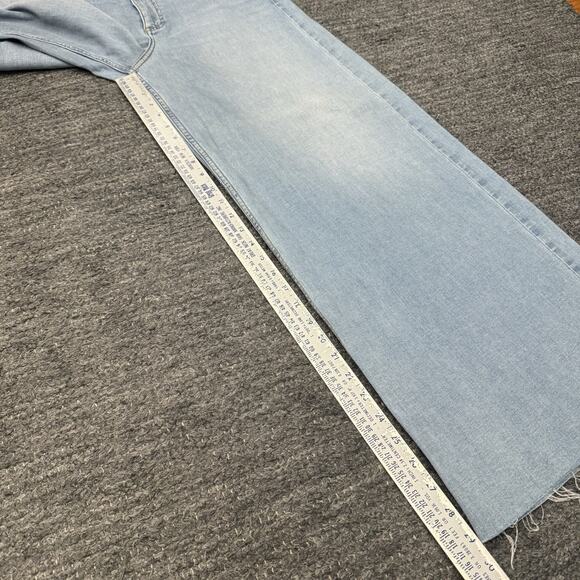 Rag & Bone Jeans Women 30 Serena High Rise Wide Leg Light Wash Raw Hem Denim - Picture 3 of 11